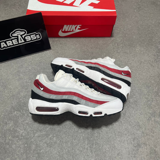 Airmax 95 White / Varsity Red         UK8