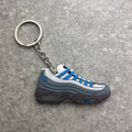 2D Crystal Blue Keyring